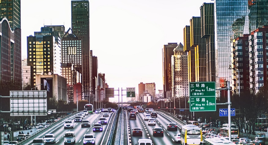 Hydrogen fueled cars - vehicles on road in China