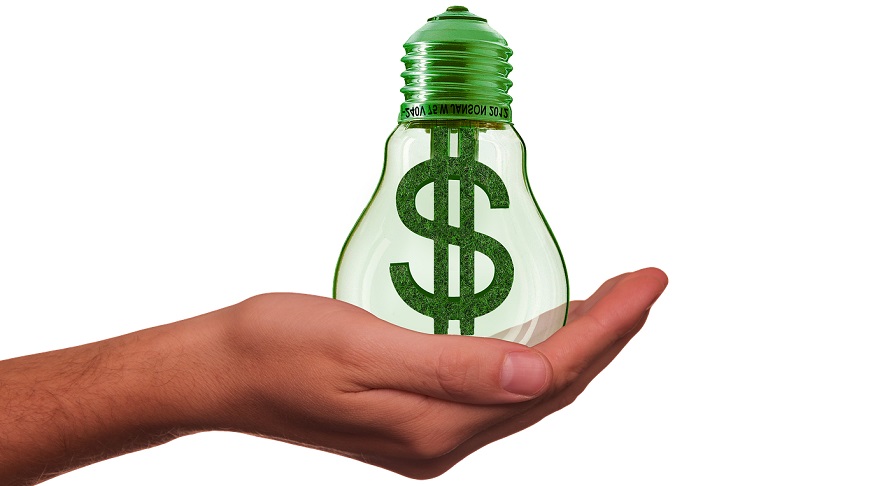 Renewable tariff - light bulb - dollar sign