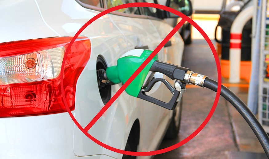 Gas-powered car ban - refuelling car