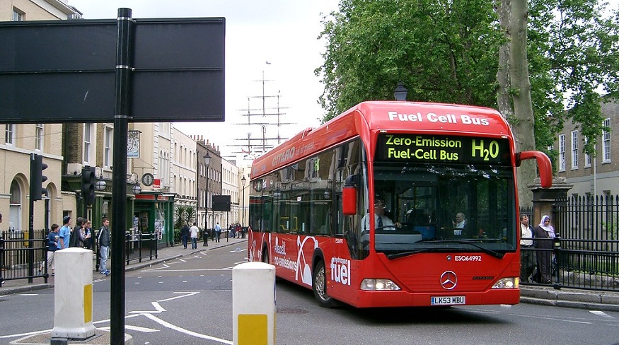 Toyota hydrogen bus - fuel cell bus - mercedes model