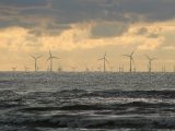 New Jersey offshore wind farm - wind turbines on water