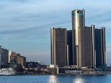 GM hydrogen fuel - Image of GM building in Detroit