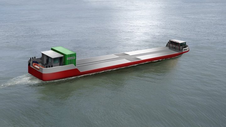 First ever hydrogen cargo vessel to begin operating on the Seine