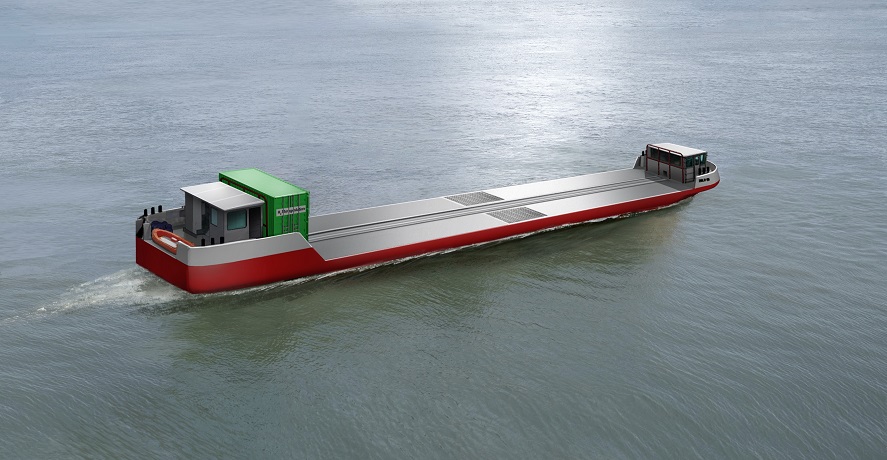 First ever hydrogen cargo vessel to begin operating on the Seine