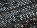 Fuel cell passenger vehicles - Cars parked at dealership