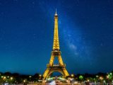 Renewable hydrogen - Eiffel Tower lit up at night