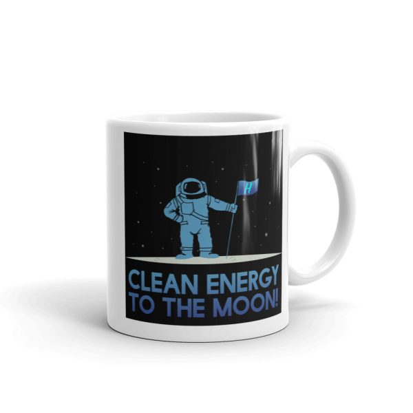 Astronaut Clean Energy White glossy mug 1