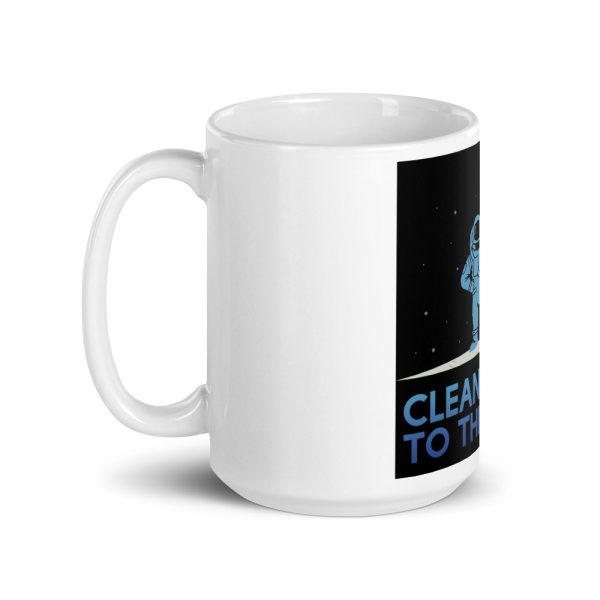 Astronaut Clean Energy White glossy mug 4