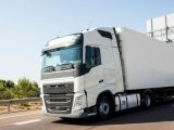 Fuel cell truck - transport truck on road