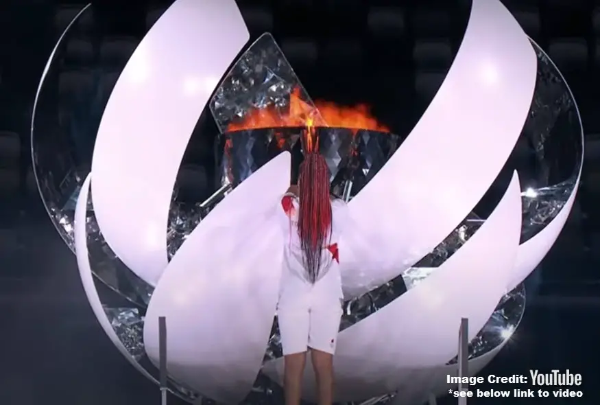 Tokyo’s cauldron features the first hydrogen powered Olympic flame