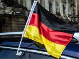 Hydrogen fuel cars - German flag on car