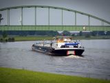 hydrogen production barge - A barge on water