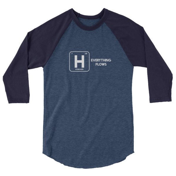 Everything Flows H2 Science 3/4 sleeve raglan shirt 1