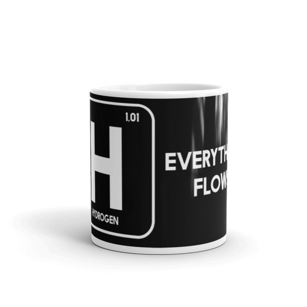 Hydrogen Everything Flows White glossy mug 3