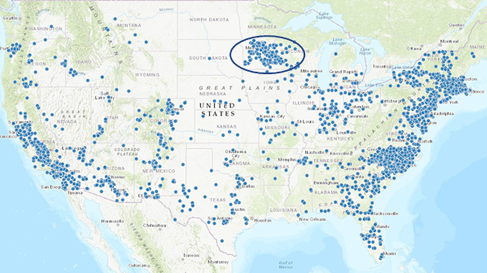 where are all the solar energy farms in the united states