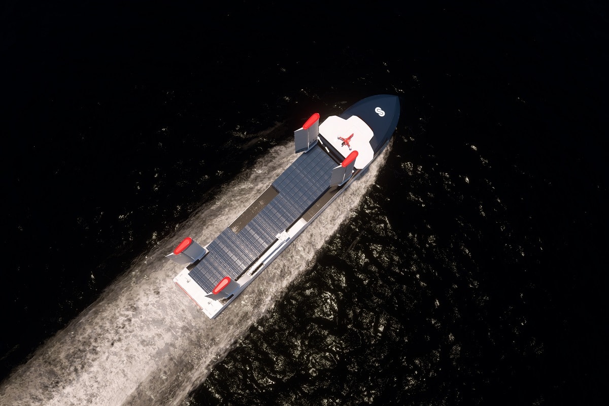Zero-emission ship – Energy Observer 2 - From above