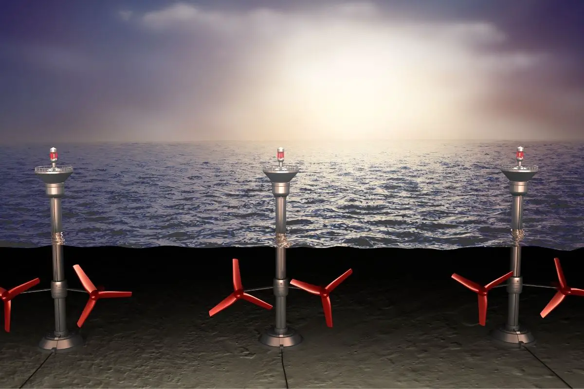 Green hydrogen - depiction of tidal energy