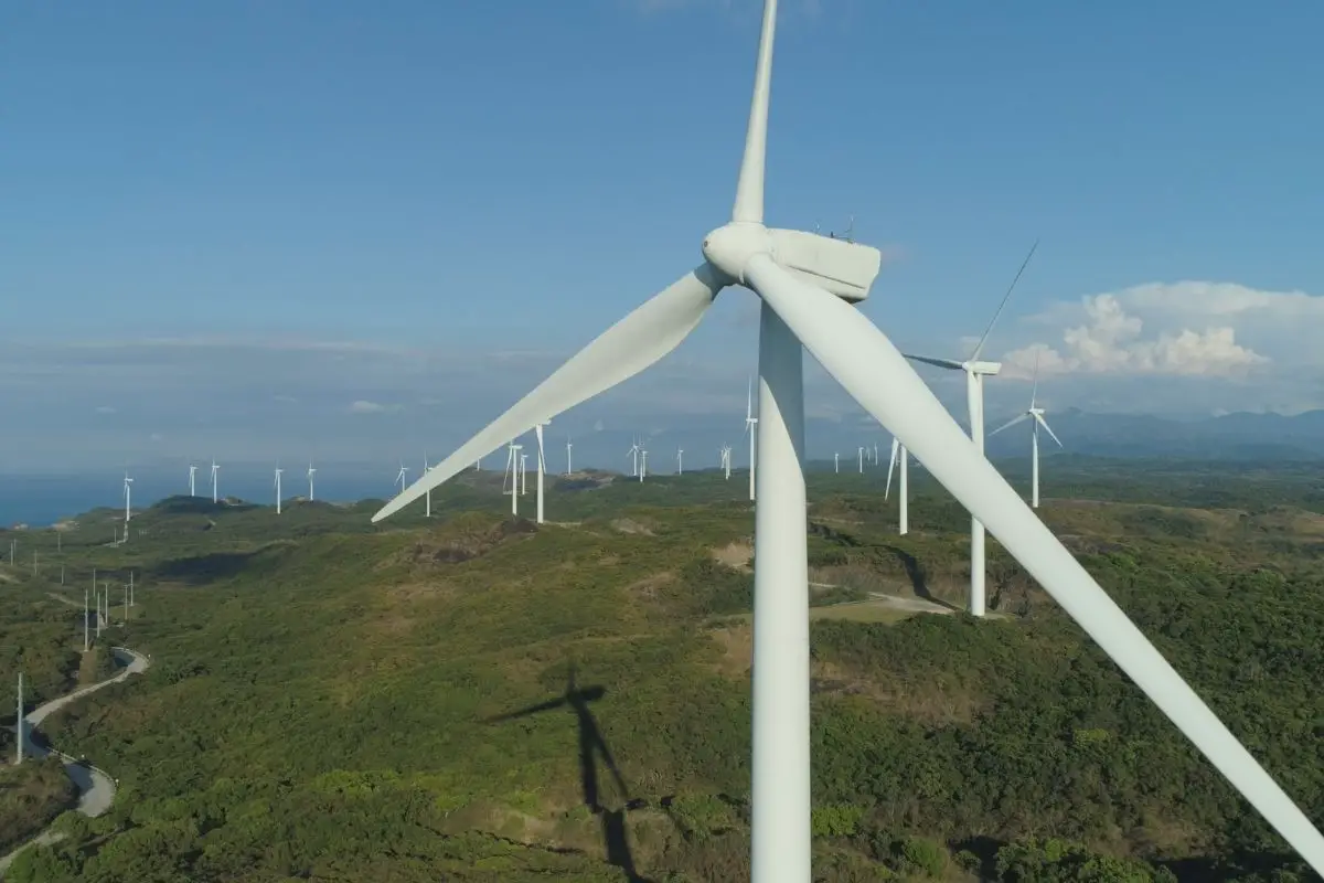 Wind turbine energy in field