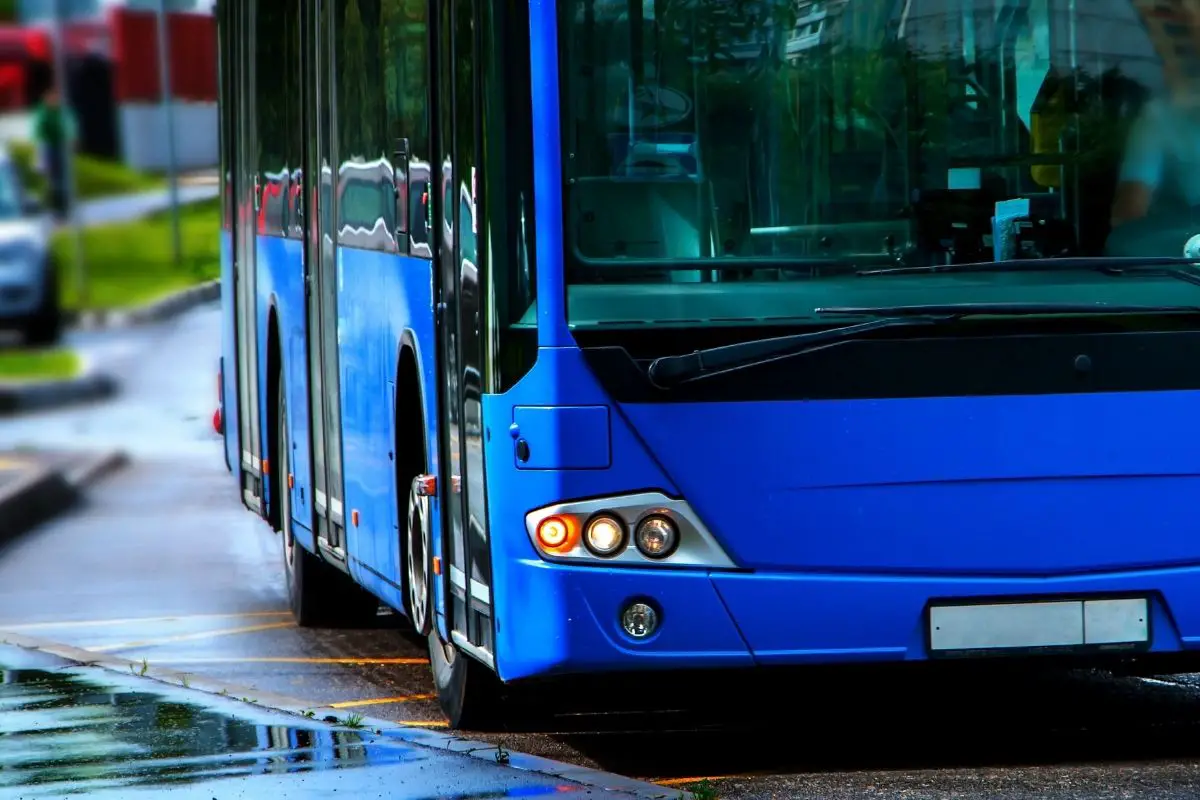 Green hydrogen - Bus on road