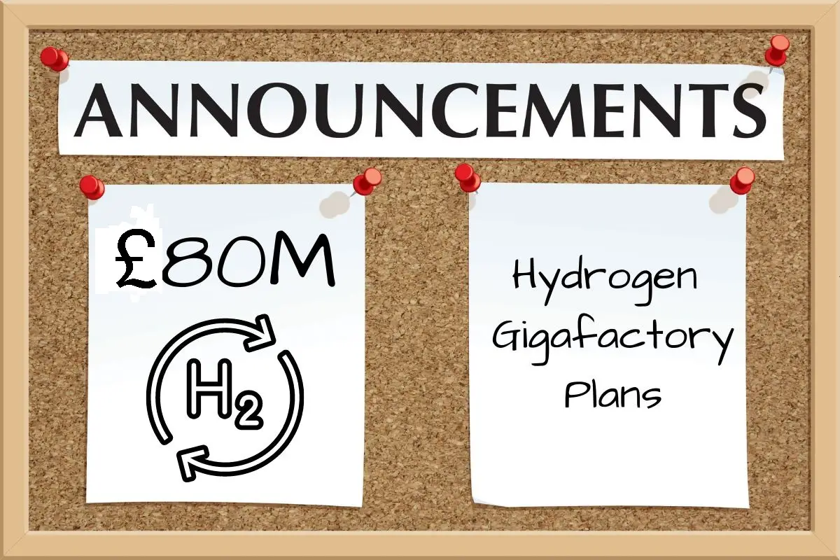 Hydrogen Gigafactory Plans - 80 million pounds