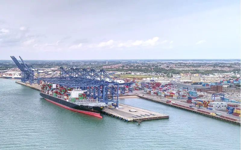 Port of Felixstowe in Suffolk