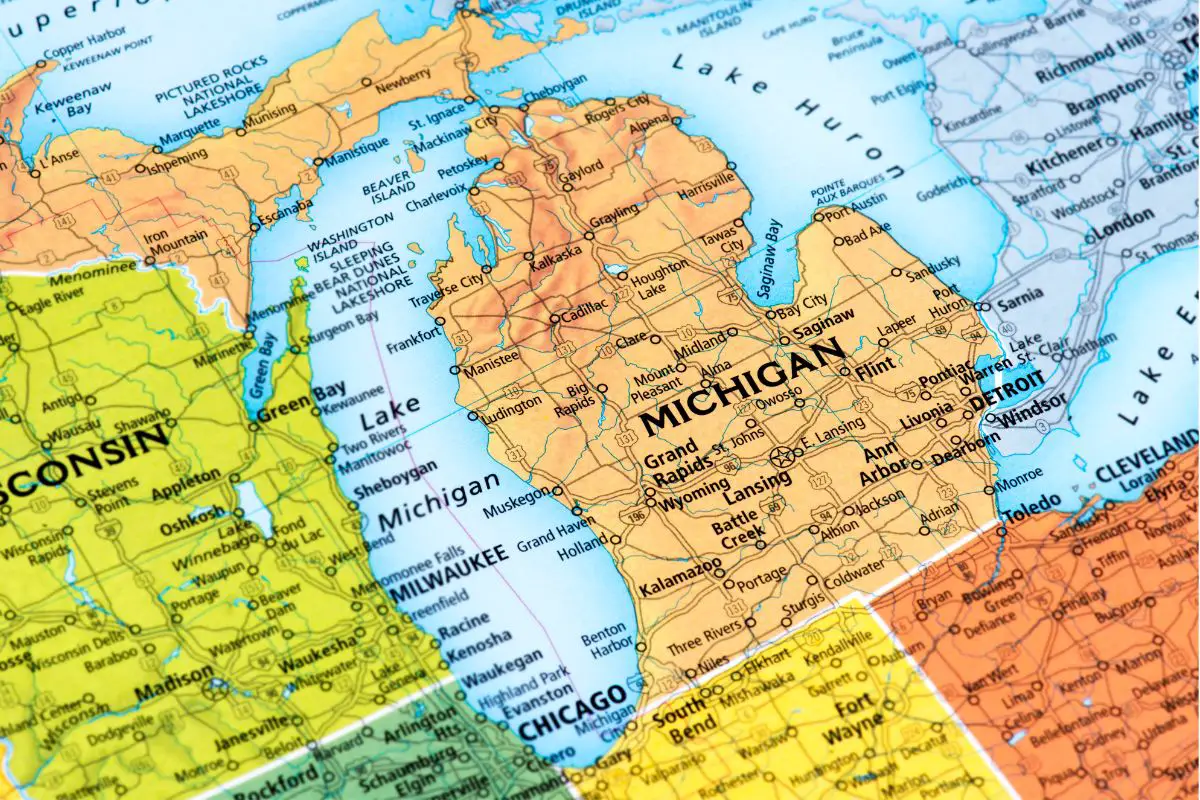 Hydrogen Trucks - Map showing Michigan