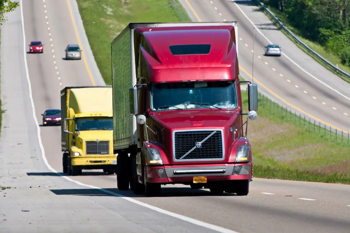 Hydrogen fuel cell truck - Volvo truck on road