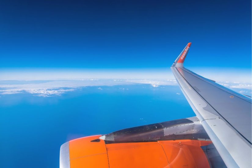 Hydrogen planes - EasyJet plane in flight