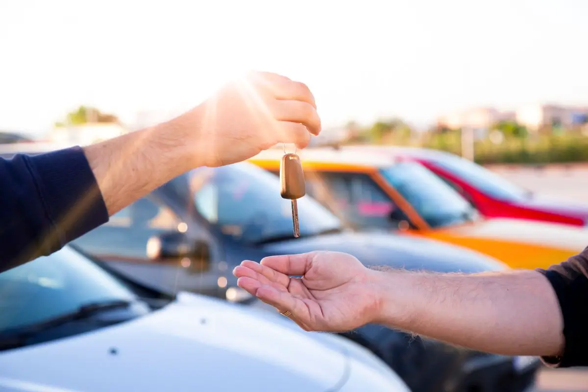 Fuel cell car - Person Getting Keys at a Dealership