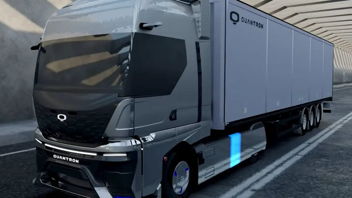 Quantron has a hydrogen fuel cell truck with a massive range of 930 miles