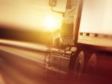 Hydrogen fuel cell trucks - Truck on Road - sunlight