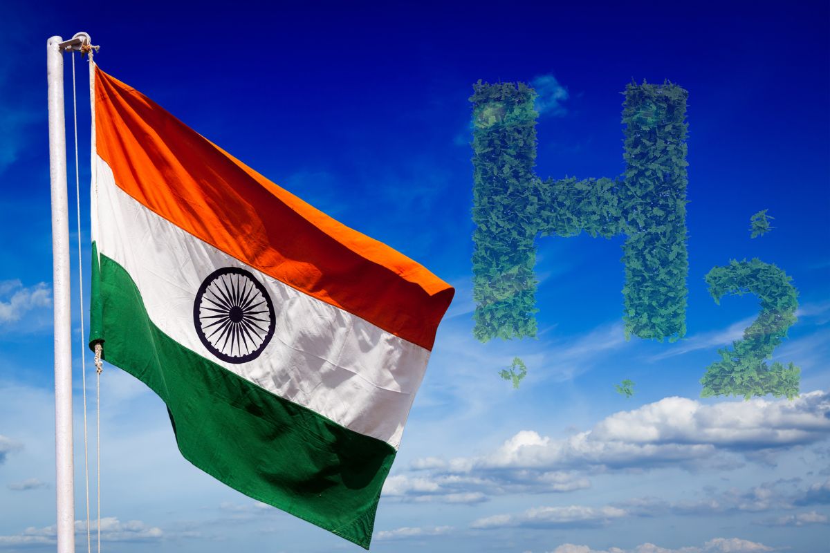 Green hydrogen - India Flag