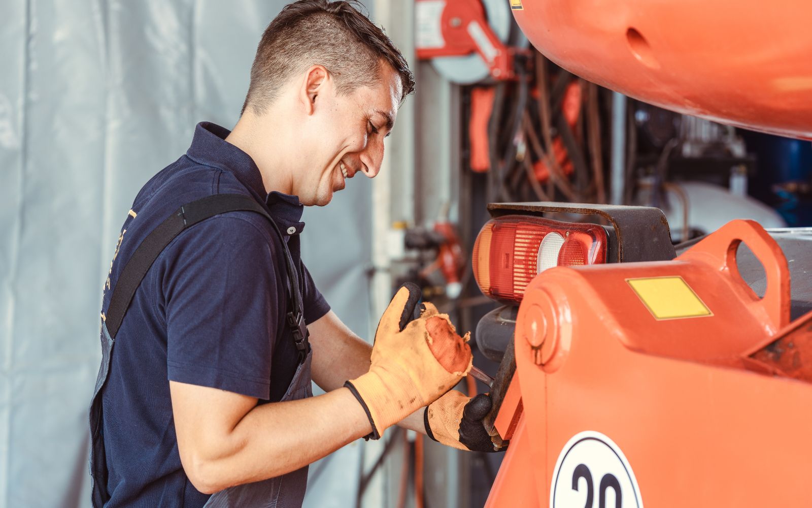 farm machinery being retrofitted for hydrogen fuel usage