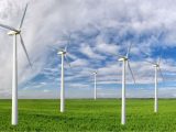 Wind turbines - Wind Farm in field