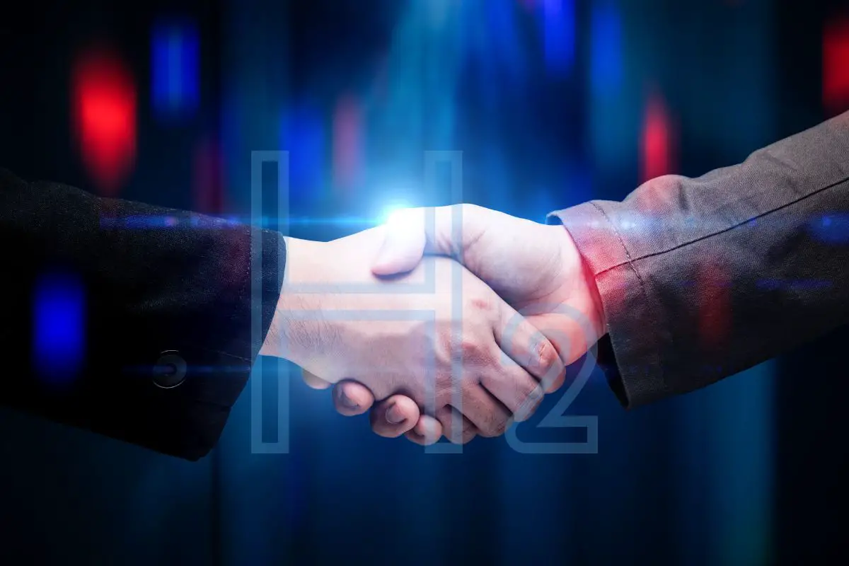 Hydrogen fuel - Handshake - Business - H2