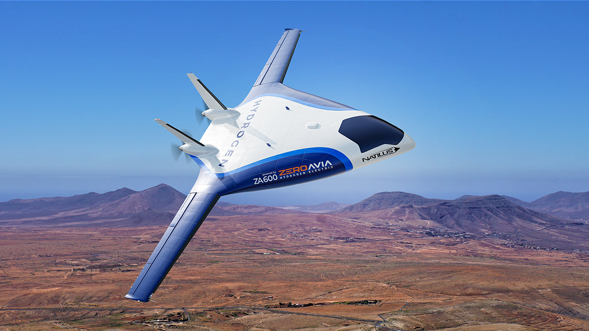 Hydrogen Plane - Natilus ZeroAvia Hydrogen Powered Fuerteventura by spec comp small