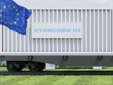 Hydrogen shunting locomotive - H2 Train - EU Flag