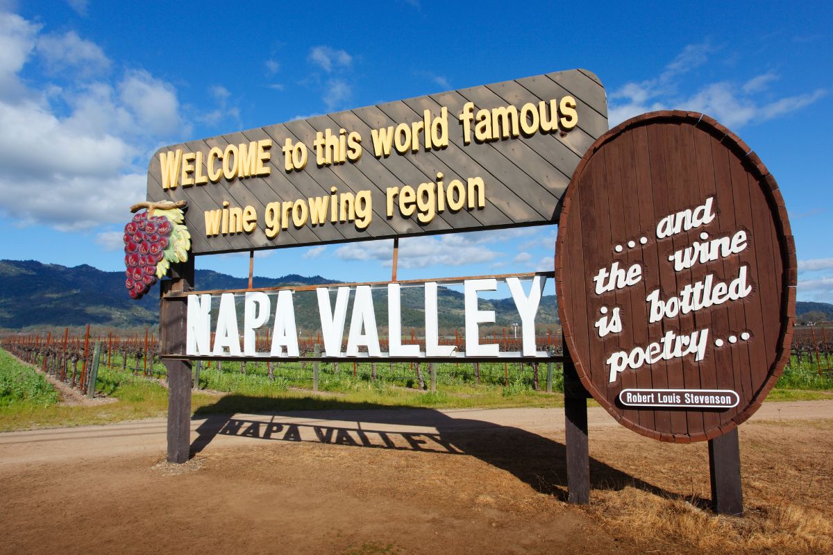 Hydrogen fuel cells - Sign for Napa Valley California