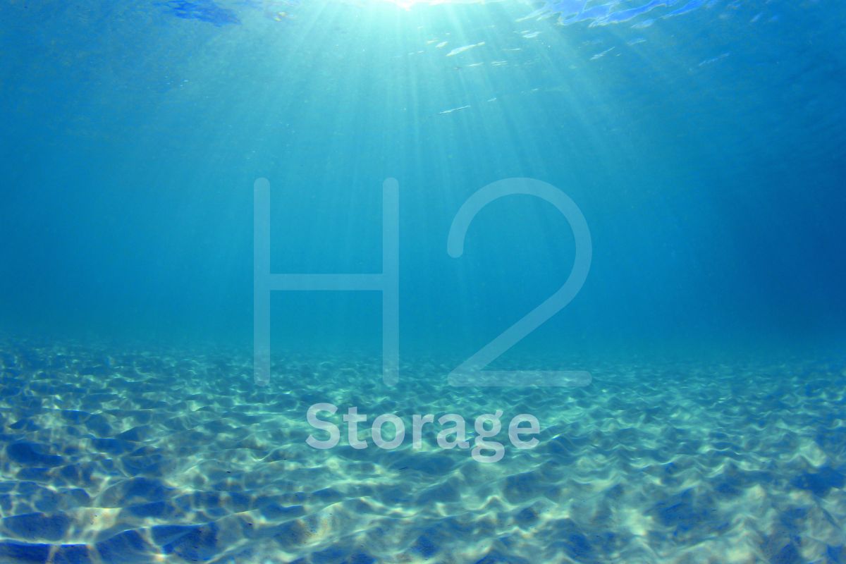 Underwater hydrogen storage