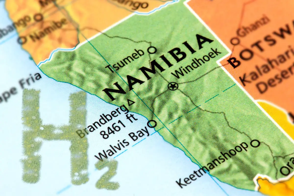 Green hydrogen - Map of Namibia H2
