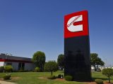 Hydrogen engine - Image of Cummins logo and building