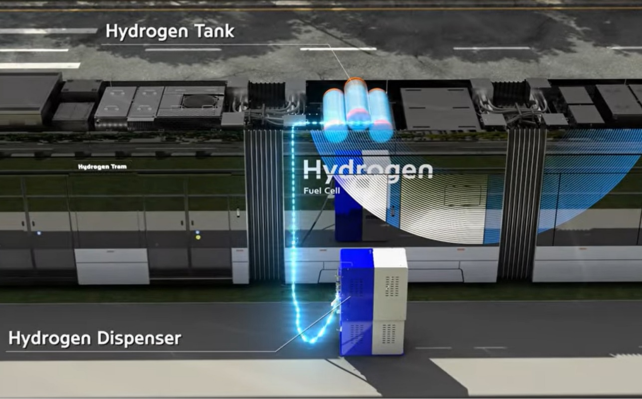 Hydrogen Tram - Hyundai Rotem YouTube - Screenshot 2