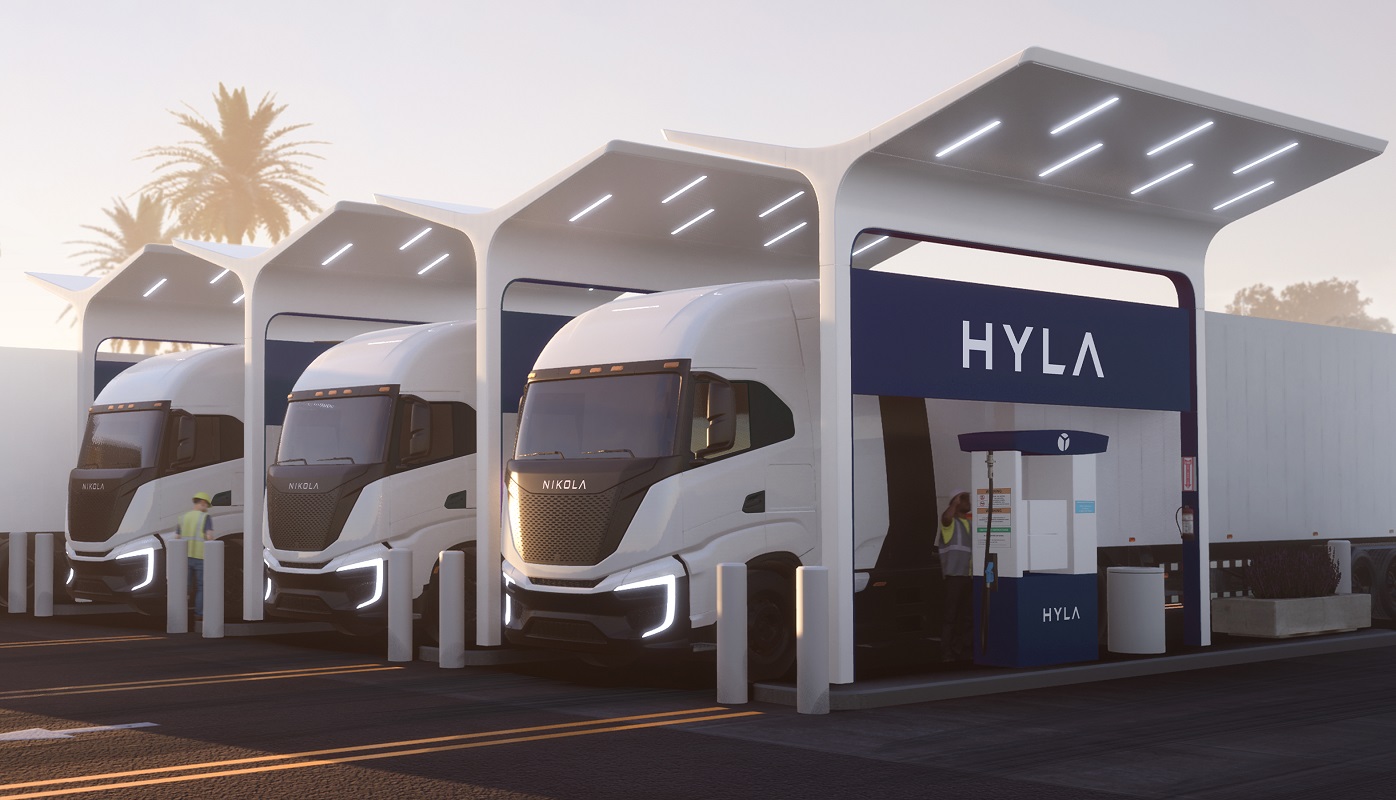 Hydrogen station - Nikola Hyla station Concept Image -