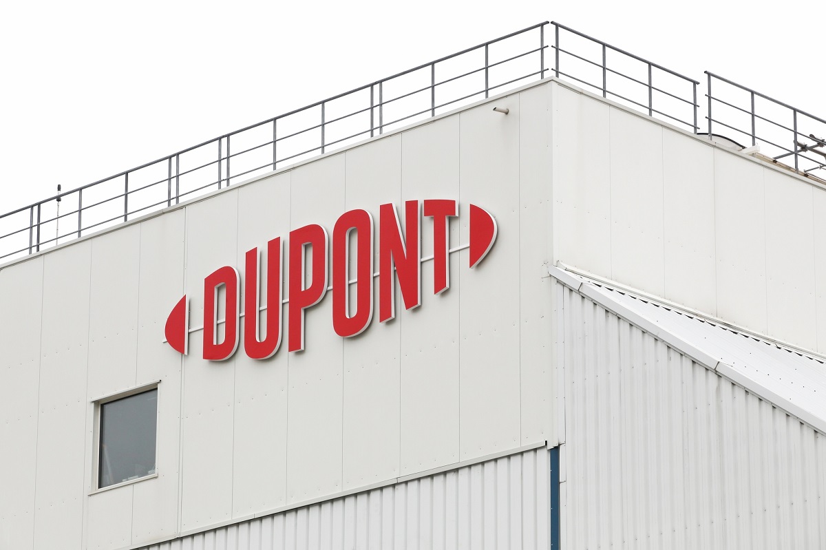 Green hydrogen product - DuPont sign on building