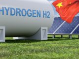 Green Hydrogen - Solar panels - china flag