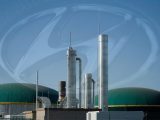 Green hydrogen - Biogas plant with Hyundai logo in background