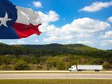 Liquid hydrogen truck - Image of Transport truck on road in Texas