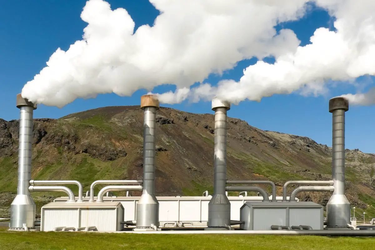 Close up image of a geothermal plant
