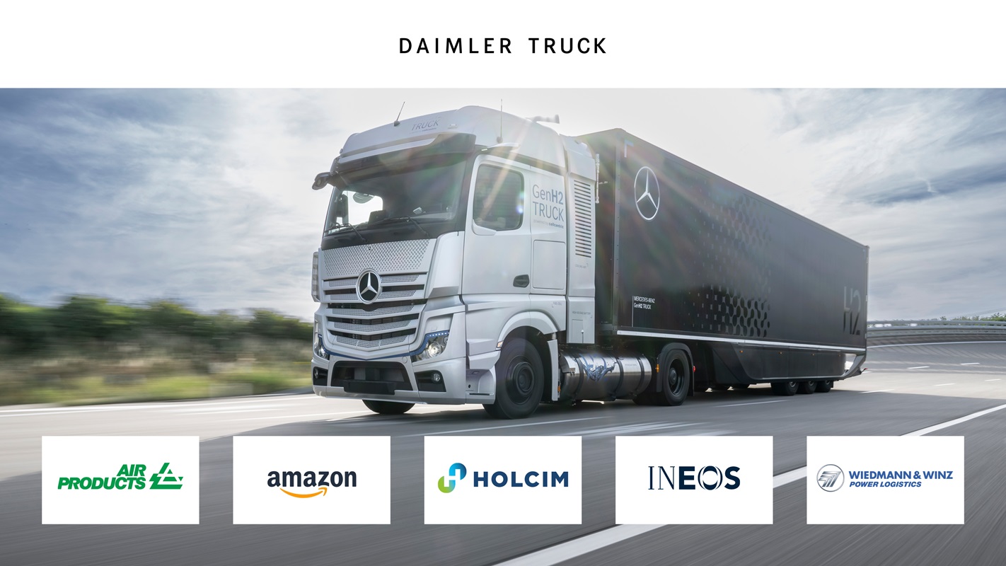 Fuel cell trucks - Fuel-Cell Technology Daimler Truck Builds First Mercedes-Benz GenH2 Truck Customer-Trial Fleet - Image Source - Daimler