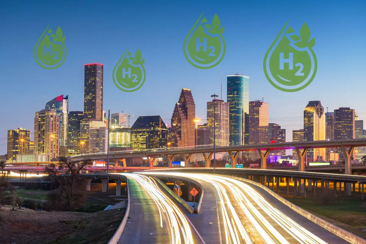 Hydrogen cars - Image of Houston at night